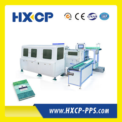 HX360 Notebook Softcover Hardcover Case PLC Core Components In-Machine Joint Forming New Condition Flat Post-Press Equipment for Bookbinding การผลิตหนังสือ