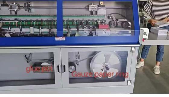 HX500B Book Back Spine Taping Machine ใช้ในการเทปกระดูกสันหลังบนเน็ตบุ๊คต่าง ๆ