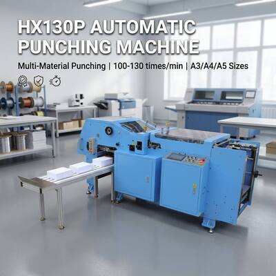 HX130P เครื่องเจาะอัตโนมัติสําหรับกระดาษกระดาษกระดาษกระดาษกระดาษ PP การเจาะและเจาะตัด